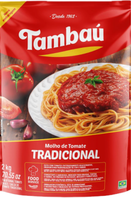 MOLHO DE TOMATE TRAD.POUCH TAMBAU 2KG