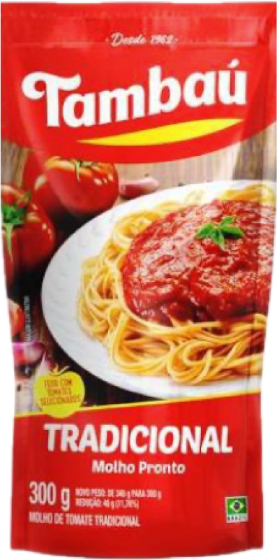 MOLHO DE TOMATE TRAD. POUCH TAMBAÚ 300G