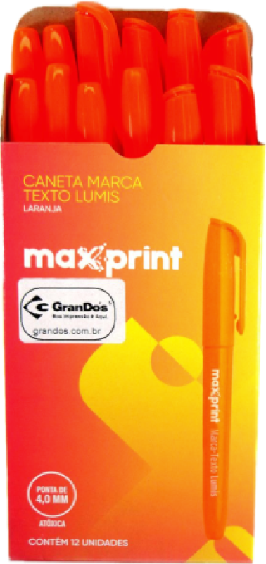 MARCA TEXTO LARANJA MAXPRINT
