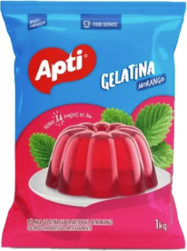 GELATINA MORANGO APTI 1KG