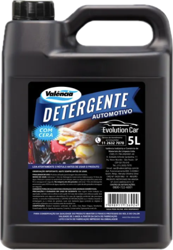 DETERGENTE AUTOMOTIVO 05 LITROS VALÊNCIA