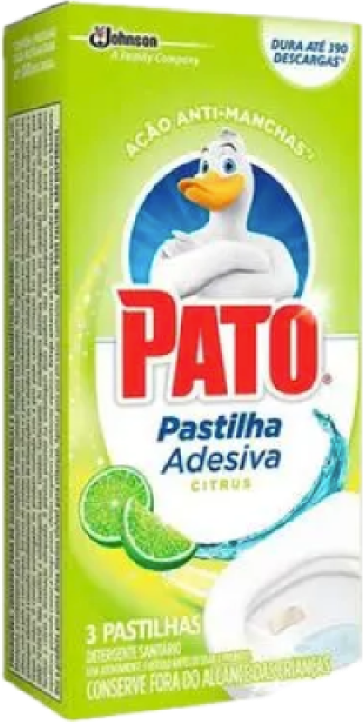 PASTILHA ADESIVA PATO CITRUS C/ 3 UND