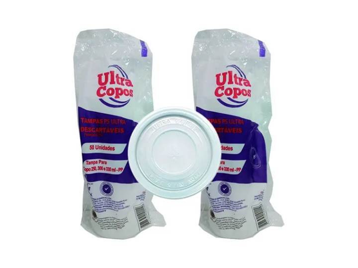 TAMPA S/ FURO COPO PP 250/300 ML PCT 50