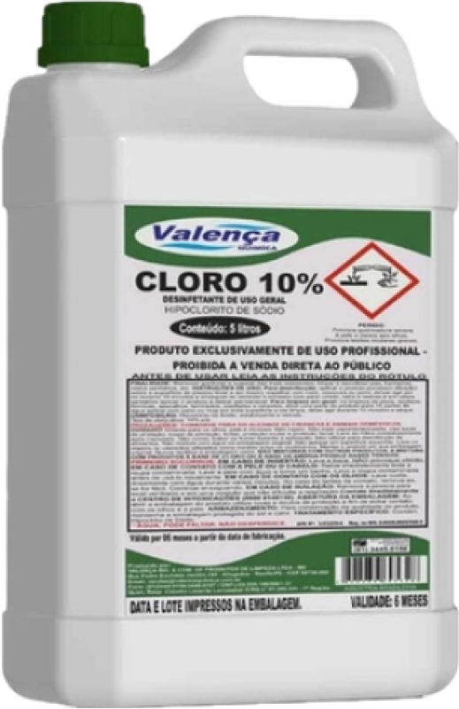HIPOCLORITO DE SÓDIO 10 % 05 LIT VALE