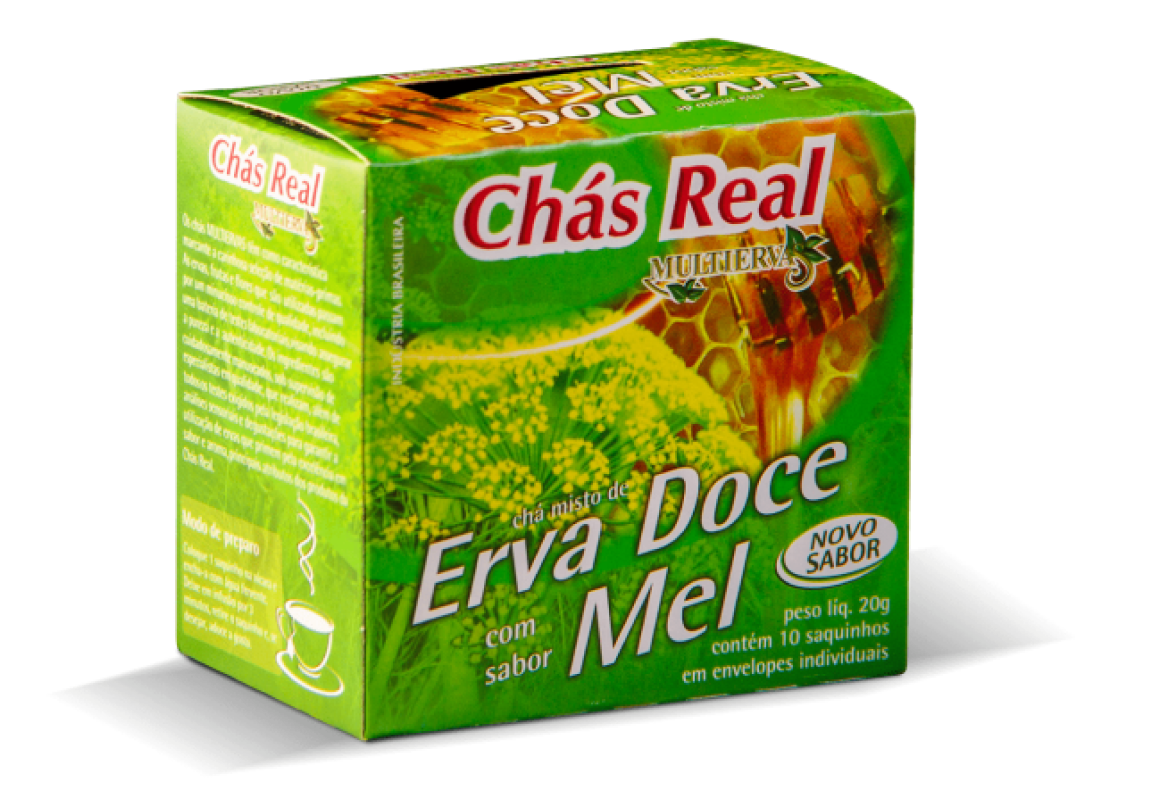CHA REAL ERVA DOCE E MEL CX/20G