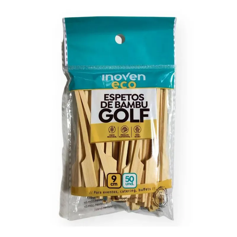 ESPETO GOLF 9 CM INOVEN PT C/ 50 UND