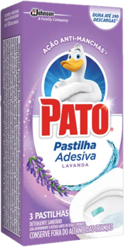 PASTILHA ADESIVA PATO LAVANDA C/ 3 UND