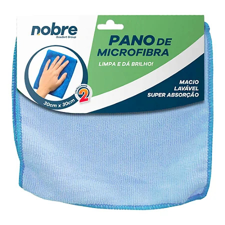 PANO MICROFIBRA 30X30 AZUL  NOBRE