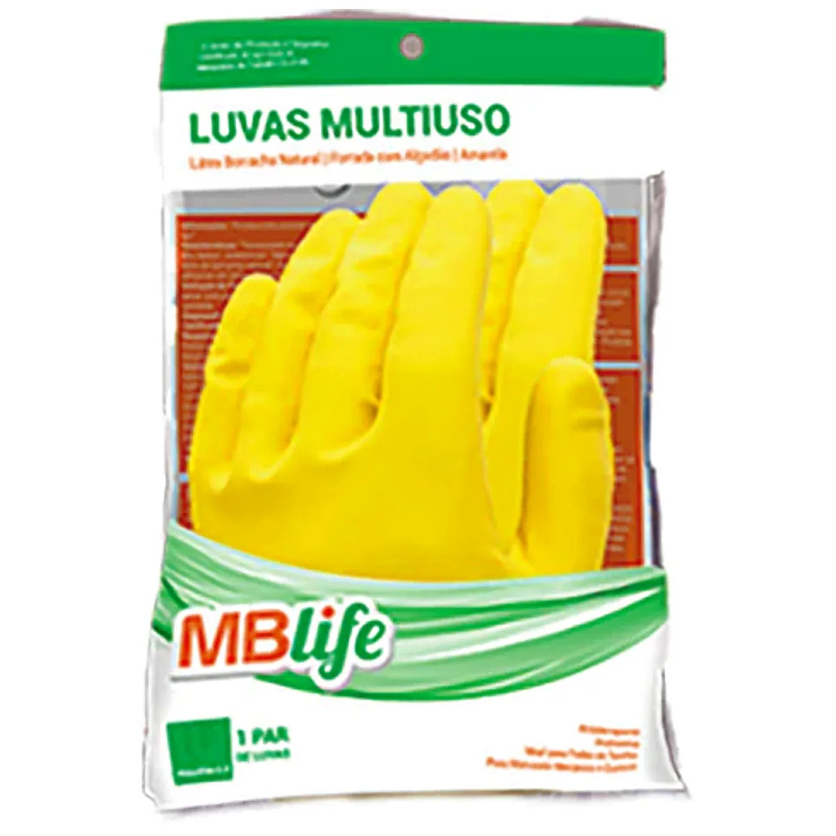 LUVA LIMPEZA AMARELA MBLIFE M MEDIX