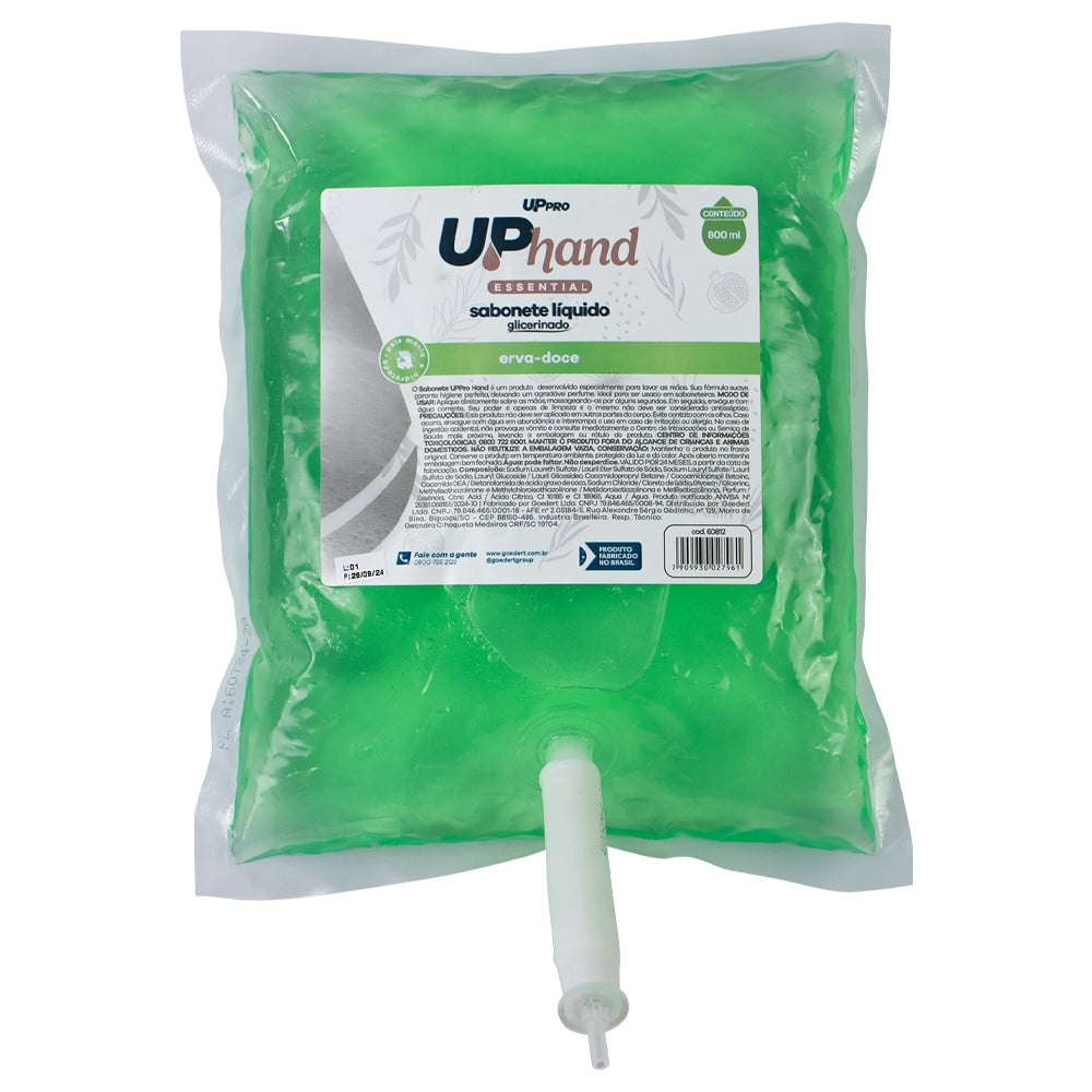 SABONETE ERVA DOCE UP HAND REFIL 800ML