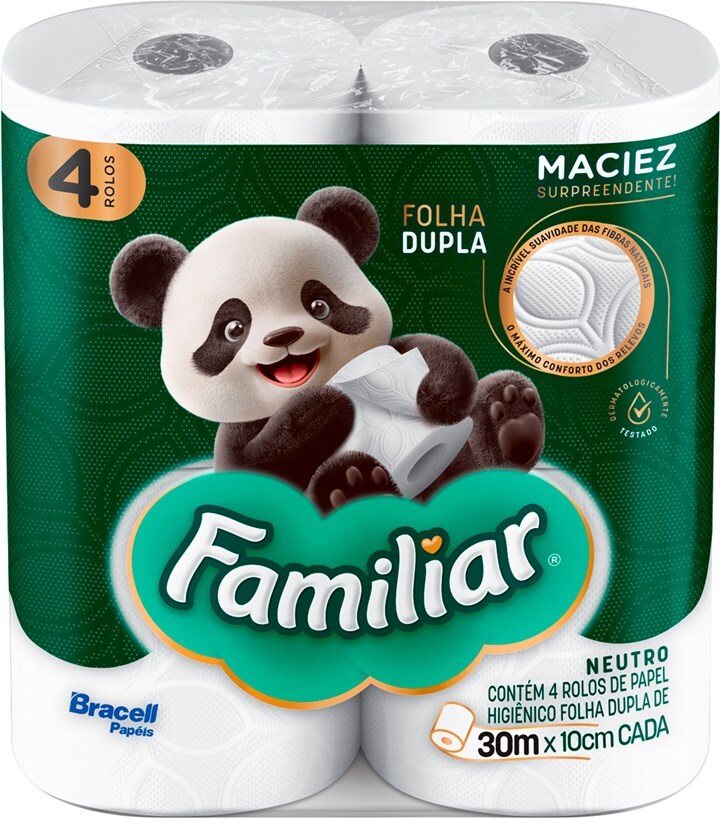 PAPEL HIG. FAMILIAR F.DUPLA PT C/ 4X30 M