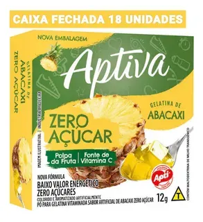GELATINA ZERO ABACAXI APTIVA 12 GR