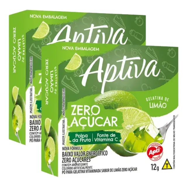 GELATINA ZERO LIMAO APTIVA 12 GR