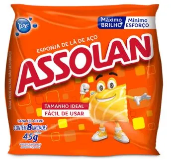 LA DE AÇO 45GR ASSOLAN PCT C/08UND