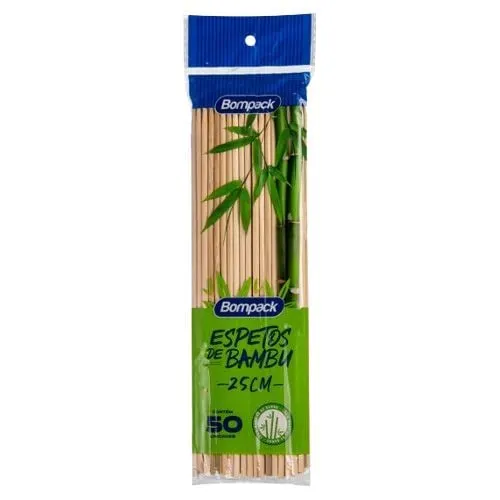 ESPETO BOMPACK DE BAMBU 30CM C/50