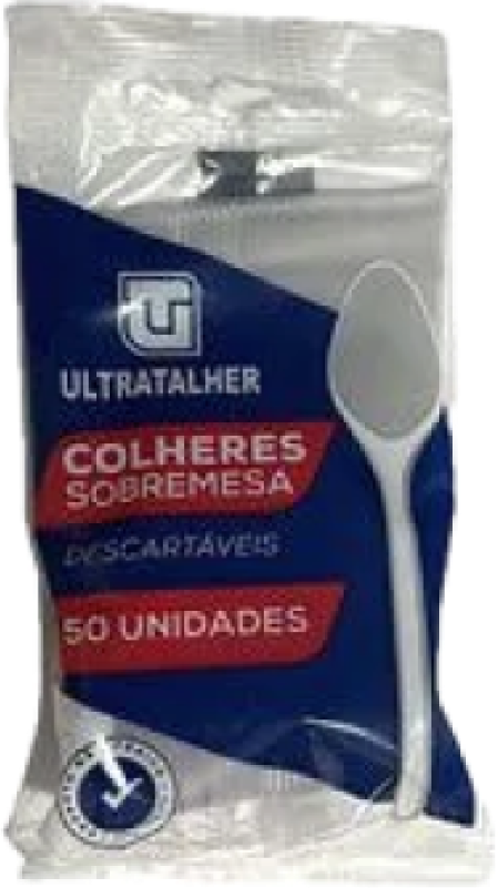 COLHER SOBREMESA CRISTAL ULTRA PCT C/ 50