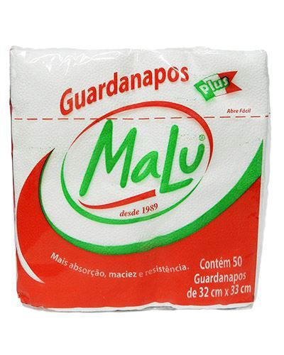 GUARDANAPO MALU 32X33 CM PCT C/ 50 UNID