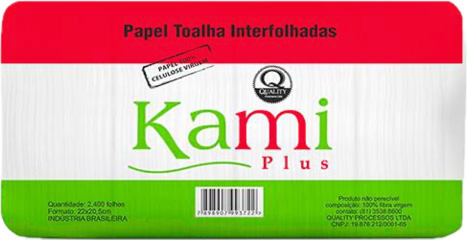 PAPEL TOALHA KAMI 2400 FLS 100 % CELULOS