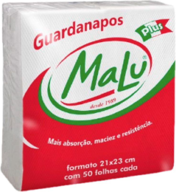 GUARDANAPO MALU 21X23 CM PCT C/ 50 UNID