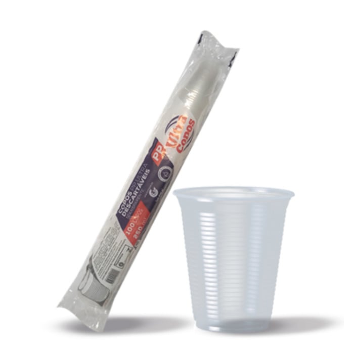 COPO ULTRACOP BRANCO 250 ML PCT C/100 U