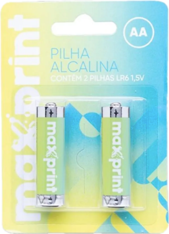 PILHA MAXPRINT ALCALINA AA PCT C/ 02 UNI
