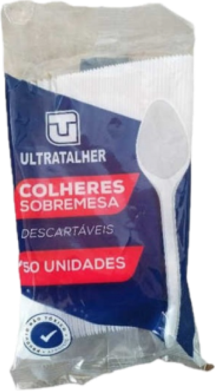 COLHER SOBREMESA BRANCA ULTRA PCT C/ 50