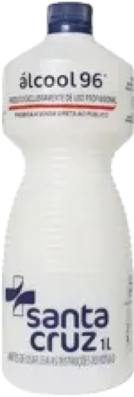 ALCOOL 96° 01 LITRO SANTA CRUZ