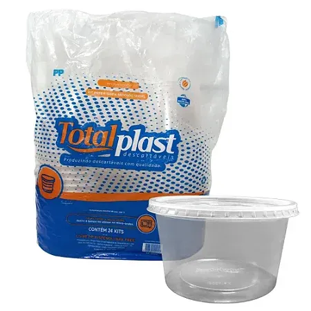 KIT POTE/TAMPA 1000 ML C/ 24 UND TOTALPL