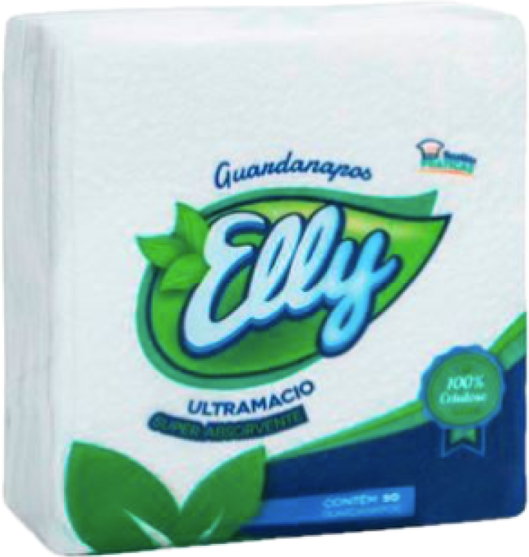 GUARDANAPO ELLY 20X18 COM PCT C/ 50 FOLH